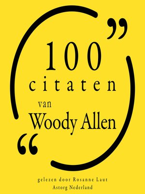 cover image of 100 citaten van Woody Allen